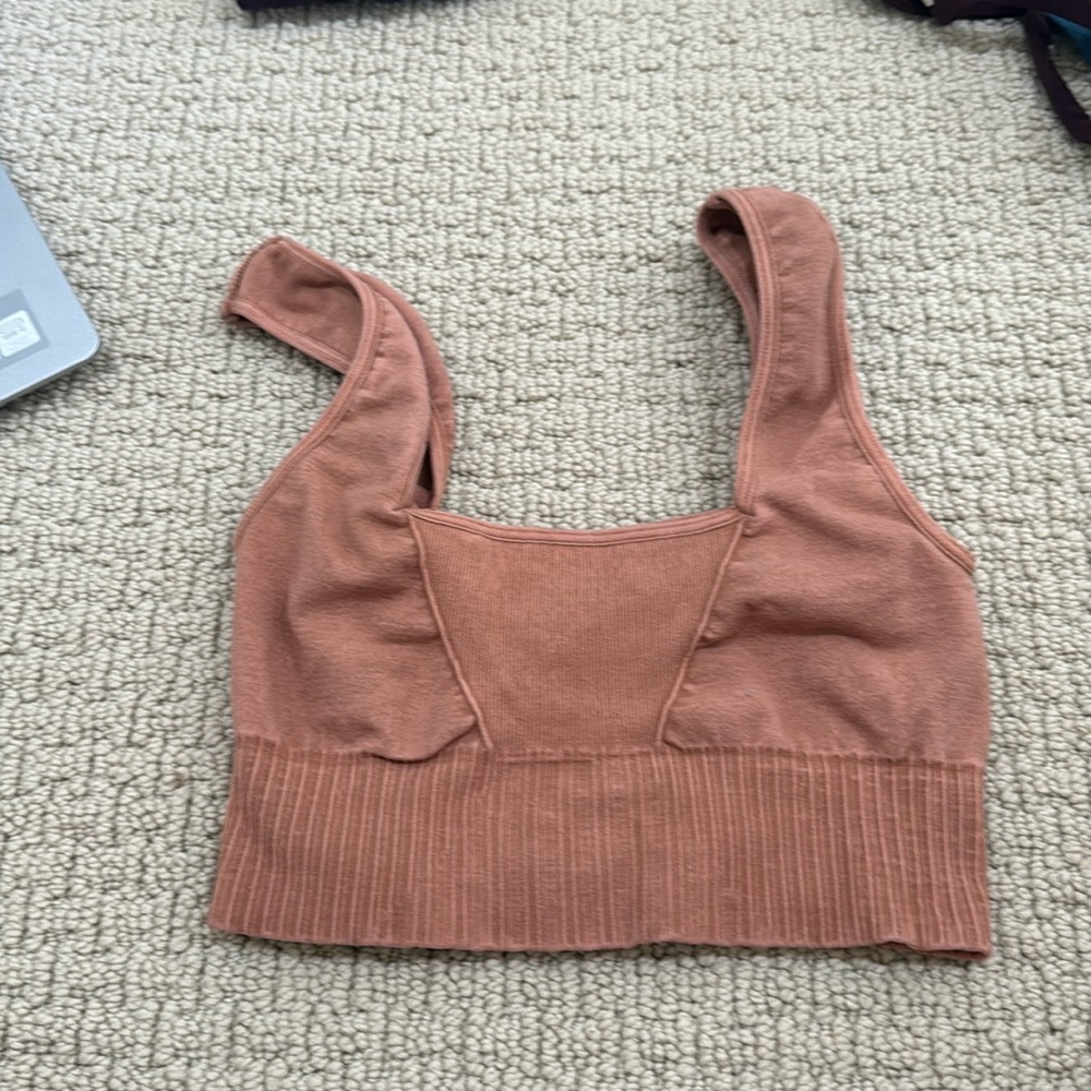 free people good karma square neck bra